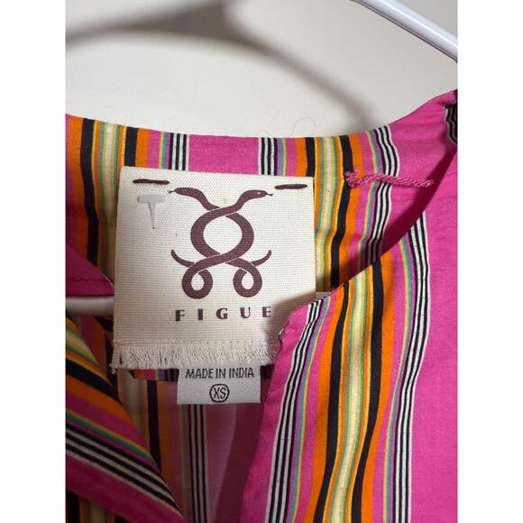 Figue Pink Scarab Mini Dress with Tie Sz. XS - Picture 7 of 10